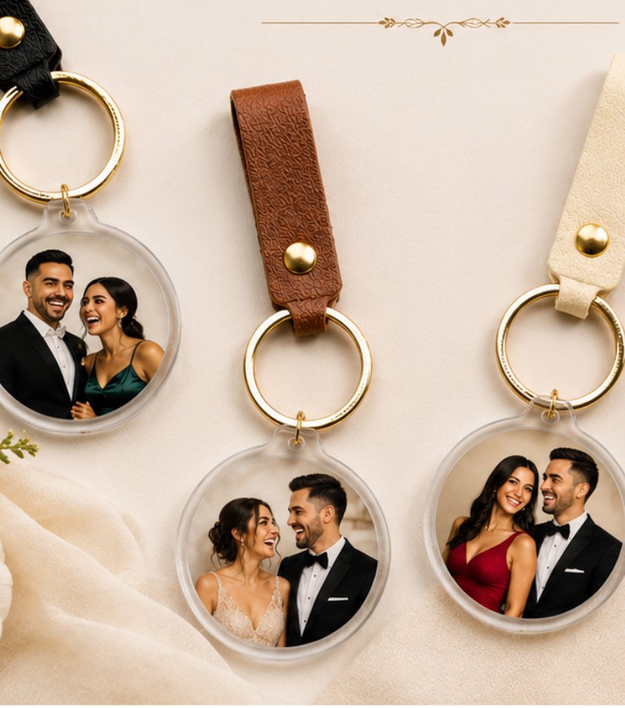 Llaveros personalizados con fotos del evento